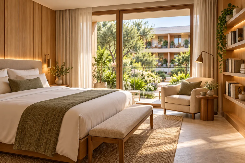 Illustrative guest room representing the proposed accommodation offer.