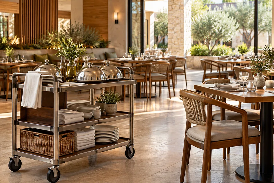 Illustrative dining service area representing shared facilities that need to scale with accommodation.